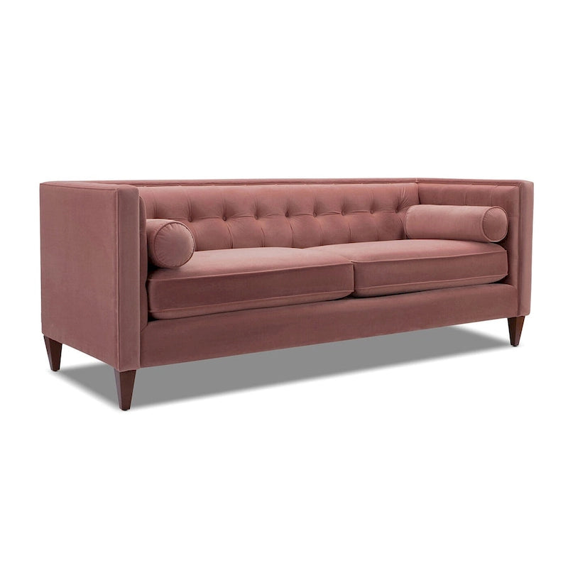 Jack 84  Modern Upholstered Tufted Tuxedo Sofa