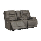 Signature Design by Ashley Wurstrow Leather Power Adjustable Reclining Loveseat - N/A