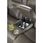 Signature Design by Ashley Wurstrow Leather Power Adjustable Reclining Loveseat - N/A