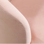 Velvet Swivel Accent Armchair Barrel Chair With Powder Coating Ring