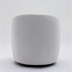 Velvet Swivel Accent Armchair Barrel Chair With Powder Coating Ring