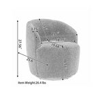 Velvet Swivel Accent Armchair Barrel Chair With Powder Coating Ring