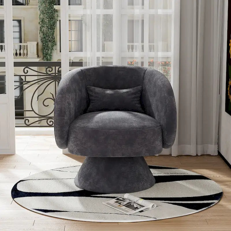 Ouyessir 360 Degree Swivel Cuddle Barrel Sofa Chairs