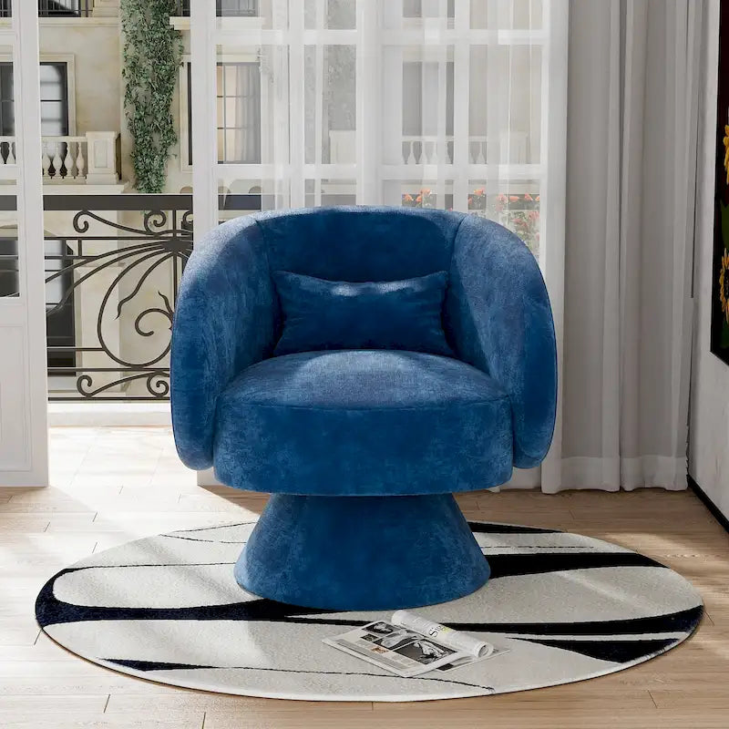 Ouyessir 360 Degree Swivel Cuddle Barrel Sofa Chairs