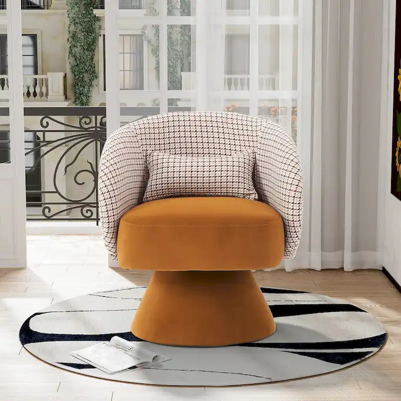 Ouyessir 360 Degree Swivel Cuddle Barrel Sofa Chairs