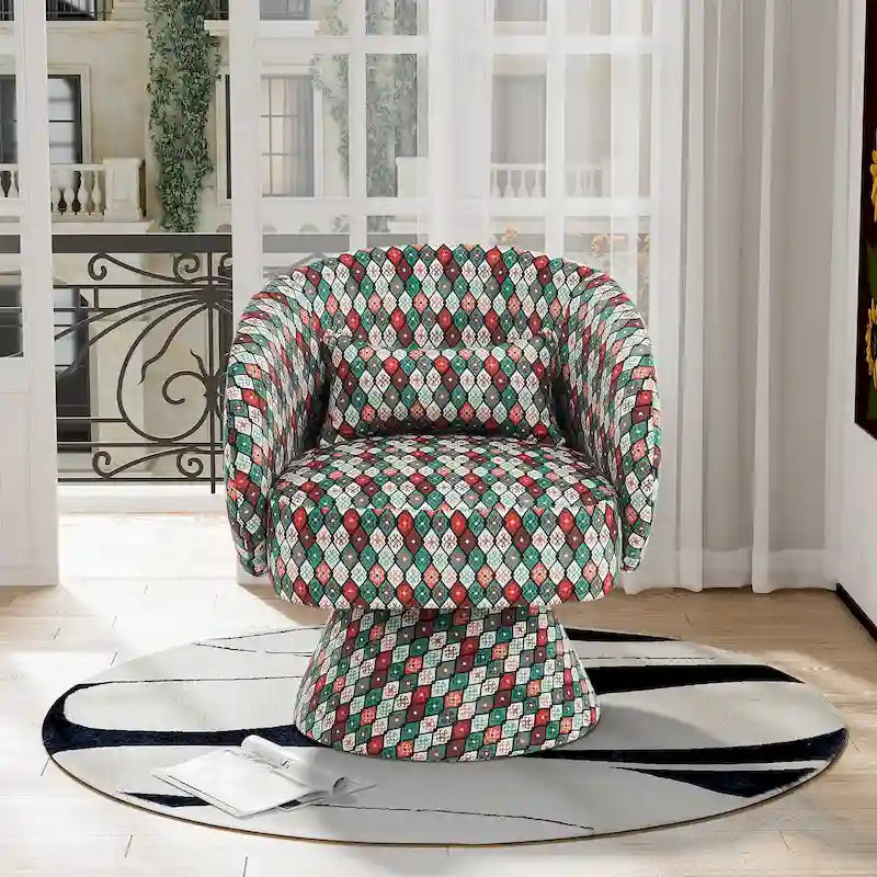 Ouyessir 360 Degree Swivel Cuddle Barrel Sofa Chairs