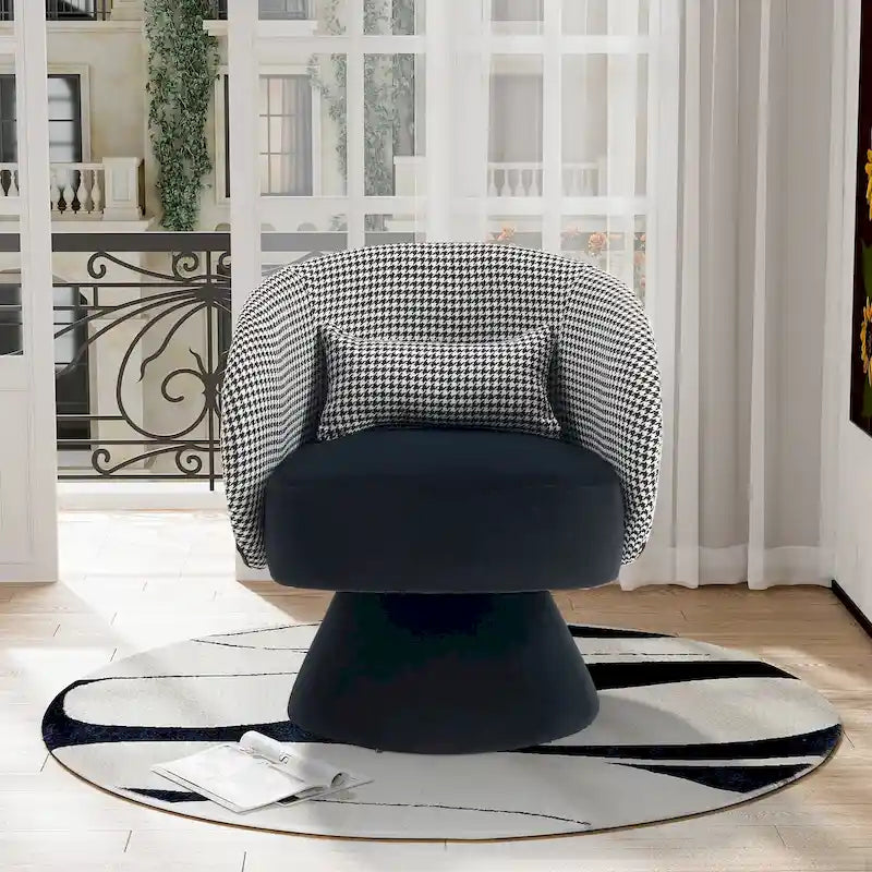 Ouyessir 360 Degree Swivel Cuddle Barrel Sofa Chairs