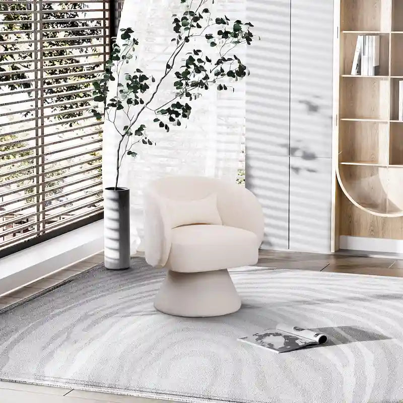 Ouyessir 360 Degree Swivel Cuddle Barrel Sofa Chairs