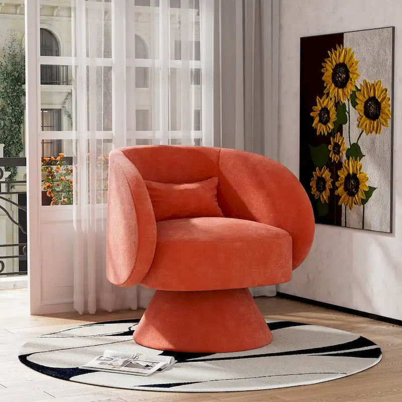 Ouyessir 360 Degree Swivel Cuddle Barrel Sofa Chairs