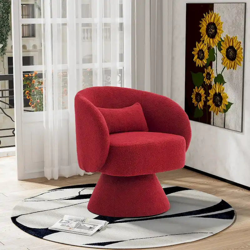 Ouyessir 360 Degree Swivel Cuddle Barrel Sofa Chairs