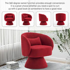 Ouyessir 360 Degree Swivel Cuddle Barrel Sofa Chairs