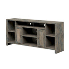 Bridgevine Home Joshua Creek 74 inch TV Stand Console for TVs up to 85 inches, No Assembly Required, Barnwood Finish