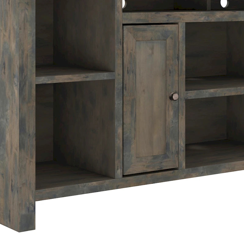 Bridgevine Home Joshua Creek 74 inch TV Stand Console for TVs up to 85 inches, No Assembly Required, Barnwood Finish