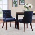 Silver Orchid Flohr Tufted Velvet Dining Chairs (Set of 2)