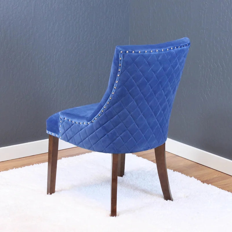 Silver Orchid Flohr Tufted Velvet Dining Chairs (Set of 2)