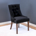 Silver Orchid Flohr Tufted Velvet Dining Chairs (Set of 2)