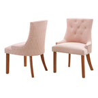 Silver Orchid Flohr Tufted Velvet Dining Chairs (Set of 2)