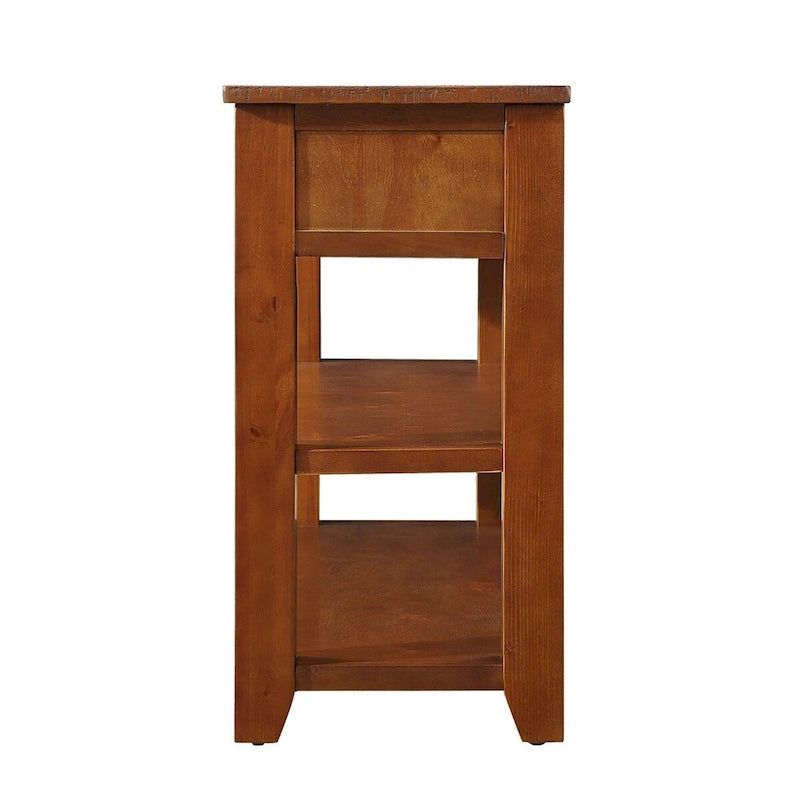 48  Solid Pine Wood Top Console Table with 3 Storage Drawers