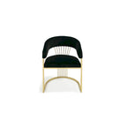 Modrest Linda Modern Black Velvet and Gold Dining Chair