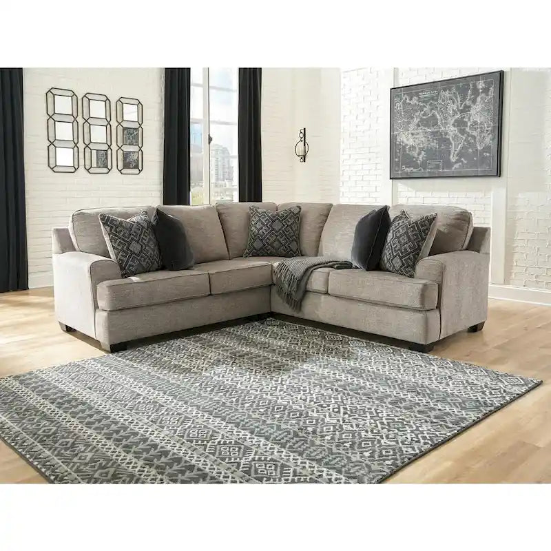 Signature Design by Ashley Bovarian Beige and Grey 2-Piece Sectional Sofa