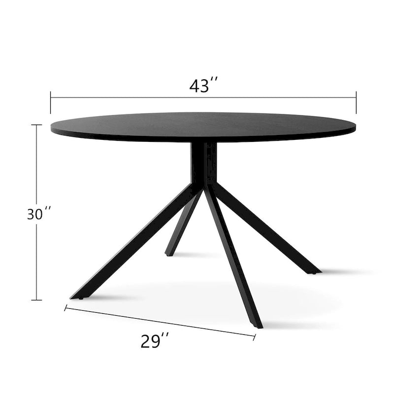 43  Round Dining Table - Black