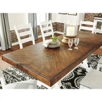 Signature Design by Ashley Valebeck Brown/White 7-Piece Dining Package