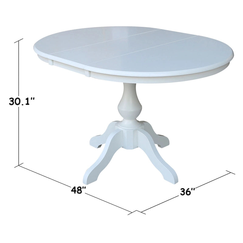 The Gray Barn Fairy Glen 36-in. Round Pedestal Table w/ 12-in. Leaf