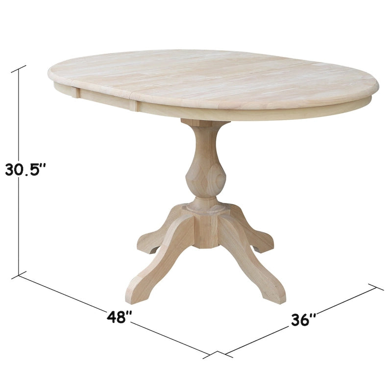 The Gray Barn Fairy Glen 36-in. Round Pedestal Table w/ 12-in. Leaf