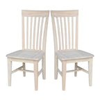 Solid Wood Tall Mission Dining Chairs, Set of 2