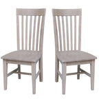 Solid Wood Tall Mission Dining Chairs, Set of 2