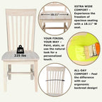 Solid Wood Tall Mission Dining Chairs, Set of 2