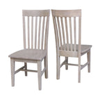 Solid Wood Tall Mission Dining Chairs, Set of 2
