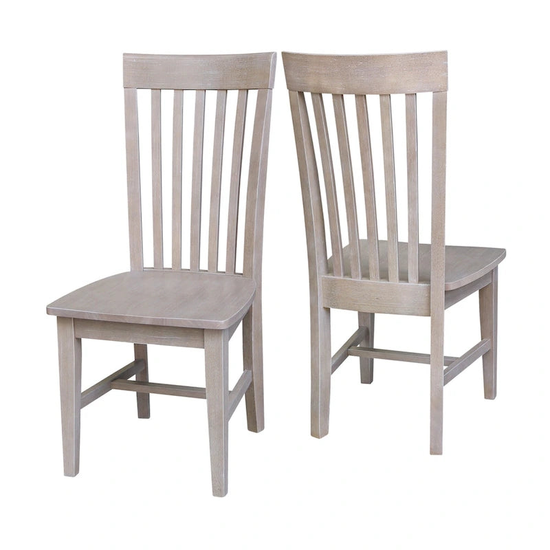 Solid Wood Tall Mission Dining Chairs, Set of 2
