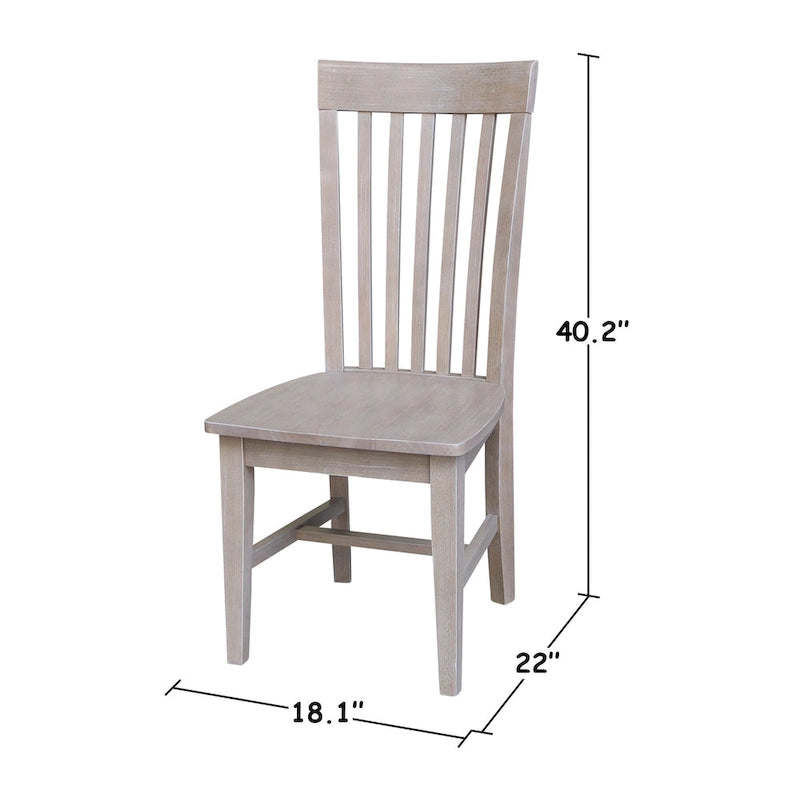 Solid Wood Tall Mission Dining Chairs, Set of 2