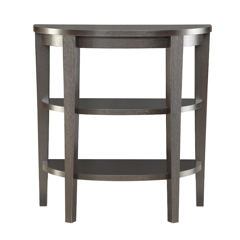 Convenience Concepts Newport Half-Circle Console Table with Shelves