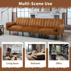 3-Seater Convertible Sleeper Couch, Sectional Sleeper Sofa Bed with Charging Ports for Apartment - 3-Person