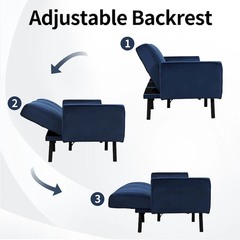 3-Seater Convertible Sleeper Couch, Sectional Sleeper Sofa Bed with Charging Ports for Apartment - 3-Person