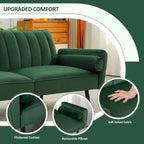 3-Seater Convertible Sleeper Couch, Sectional Sleeper Sofa Bed with Charging Ports for Apartment - 3-Person