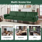 3-Seater Convertible Sleeper Couch, Sectional Sleeper Sofa Bed with Charging Ports for Apartment - 3-Person