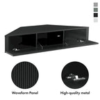 Furniture of America Sukhumi Transitional 47-inch 3-Shelf Wall-Mounted Corner TV Console