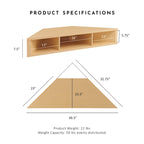 Furniture of America Sukhumi Transitional 47-inch 3-Shelf Wall-Mounted Corner TV Console