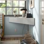 Furniture of America Sukhumi Transitional 47-inch 3-Shelf Wall-Mounted Corner TV Console