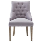 Mid-century Modern Dining chairs Button Tufted Accent Chairs with Nailhead Trim Set of 2