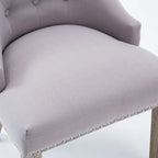 Mid-century Modern Dining chairs Button Tufted Accent Chairs with Nailhead Trim Set of 2