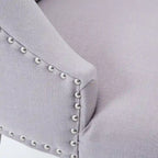 Mid-century Modern Dining chairs Button Tufted Accent Chairs with Nailhead Trim Set of 2