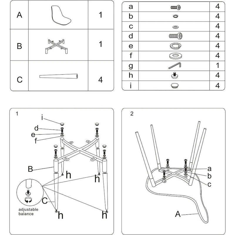 Modern Plastic Shell Accent Side Chairs with metal Legs, Transparent