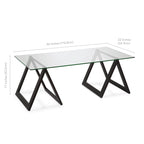 Modara Sawhorse Leg Coffee Table (Optional Finishes)