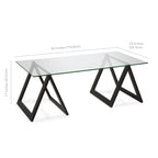 Modara Sawhorse Leg Coffee Table (Optional Finishes)