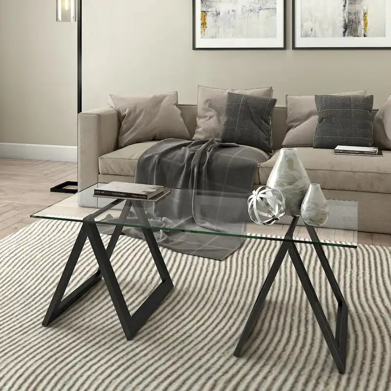 Modara Sawhorse Leg Coffee Table (Optional Finishes)
