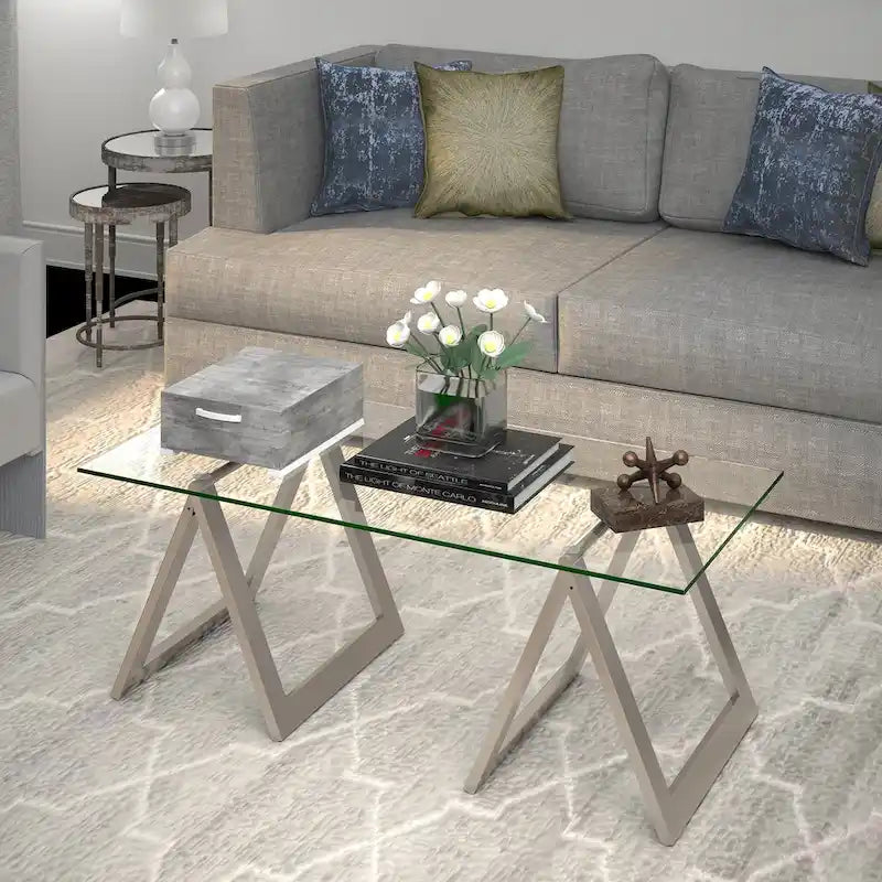 Modara Sawhorse Leg Coffee Table (Optional Finishes)